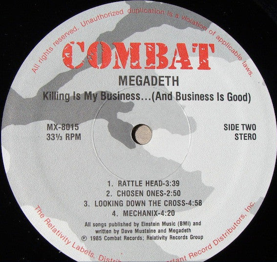 Megadeth : Killing Is My Business... And Business Is Good! (LP, Album, RE, Lig)