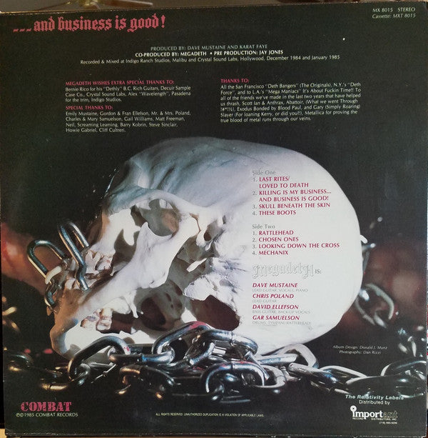 Megadeth : Killing Is My Business... And Business Is Good! (LP, Album, RE, Lig)
