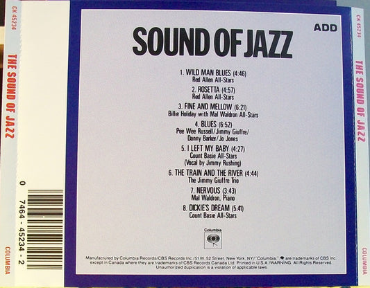 Various - The Sound Of Jazz vinyl record, CD (Mint (M)) | Lulo Records