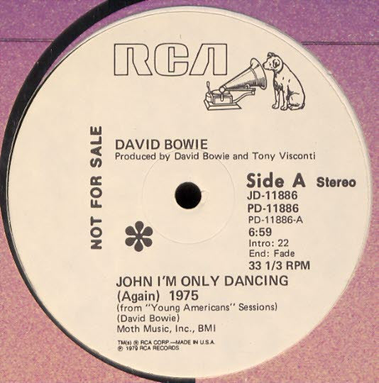 David Bowie : John I'm Only Dancing (Again) 1975 / Golden Years (12", Promo)