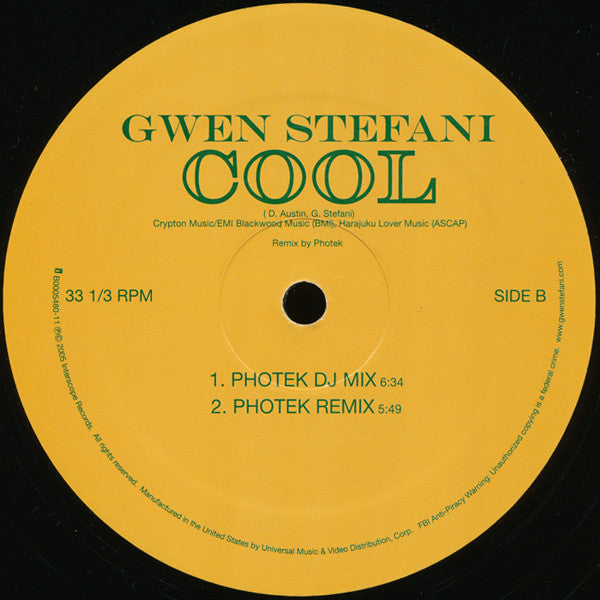 Gwen Stefani : Cool (12")