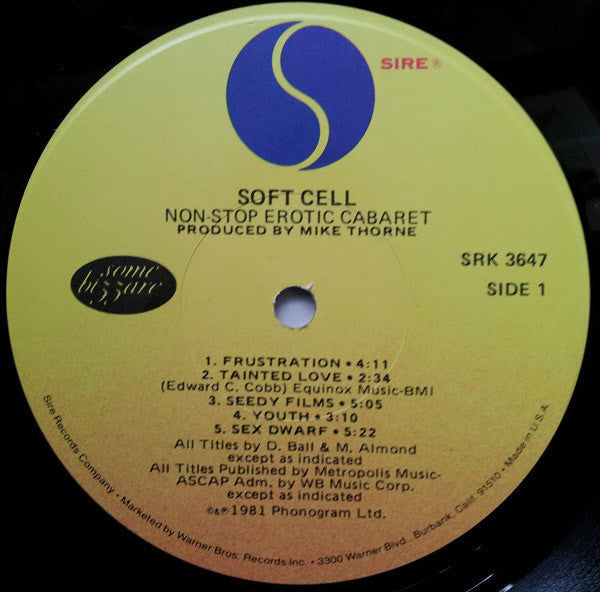Soft Cell : Non-Stop Erotic Cabaret (LP, Album, Los)