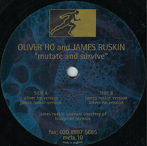 Oliver Ho & James Ruskin : Mutate And Survive (12")