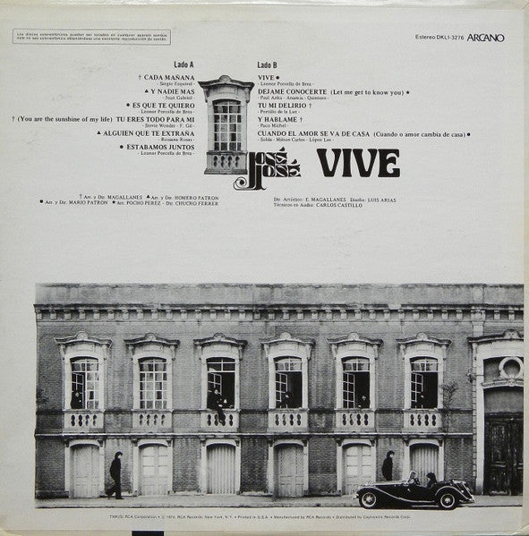 José José : Vive (LP, Album)
