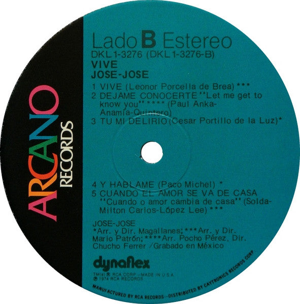José José : Vive (LP, Album)