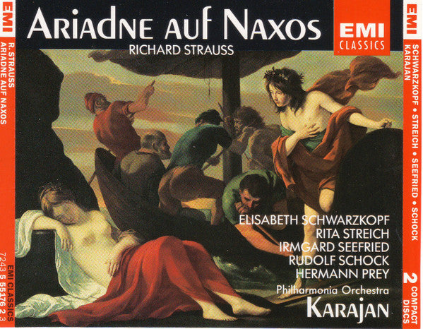 Richard Strauss - Elisabeth Schwarzkopf, Rita Streich, Irmgard Seefried, Rudolf Schock, Hermann Prey, Philharmonia Orchestra, Herbert Von Karajan : Ariadne Auf Naxos (2xCD, Album, Mono, RM + Box, RE)