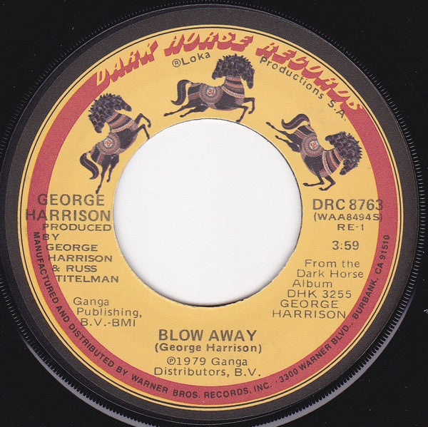 George Harrison : Blow Away (7", Single)