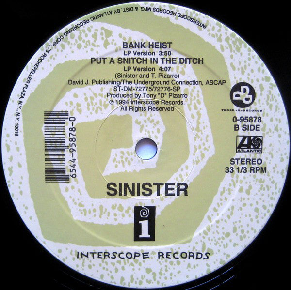 Sinister (6) : I Won't Forget You G (12")