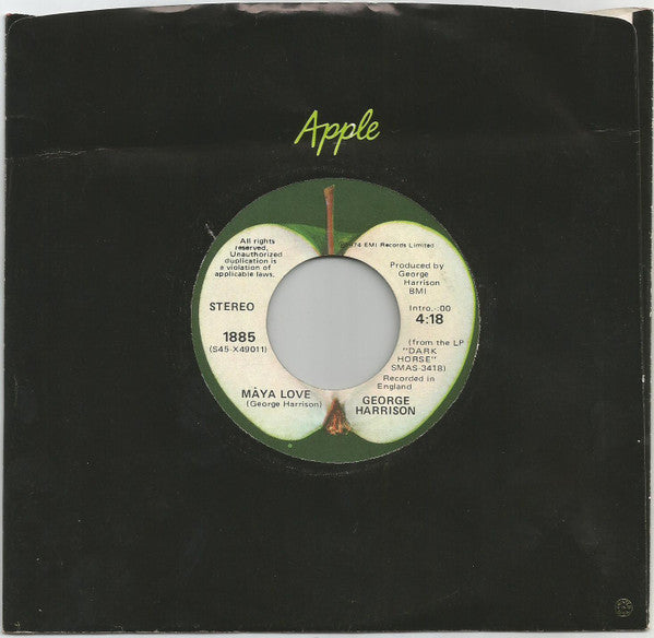 George Harrison : This Guitar (Can't Keep From Crying) (7", Single, "Al)