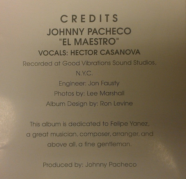 Johnny Pacheco : El Maestro (CD, Album, RE)