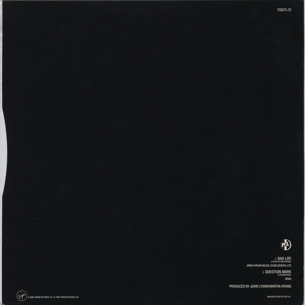 Public Image Limited : Bad Life (12", Ltd, Bla)