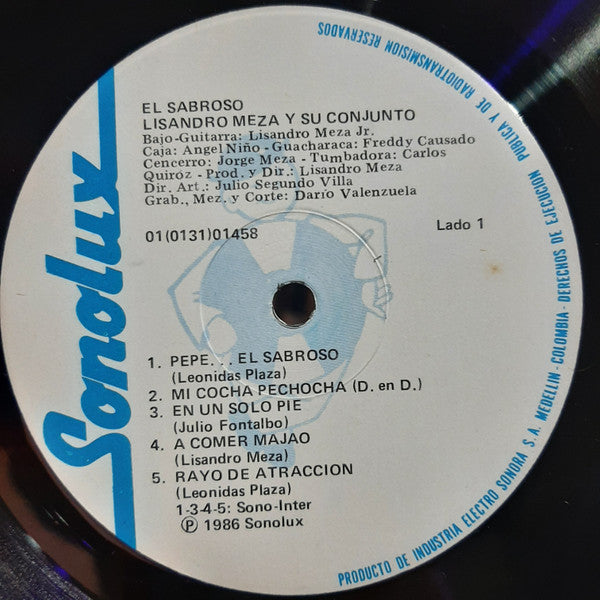 Lisandro Meza Y Su Conjunto : El Sabroso (LP, Album)