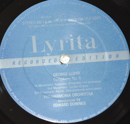 George Lloyd - Philharmonia Orchestra Conducted By Edward Downes : Symphony No. 5 (LP, Album)