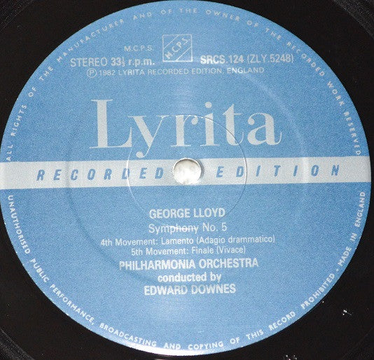 George Lloyd - Philharmonia Orchestra Conducted By Edward Downes : Symphony No. 5 (LP, Album)
