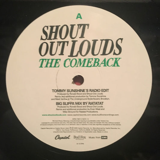 Shout Out Louds : The Comeback (12", Promo)