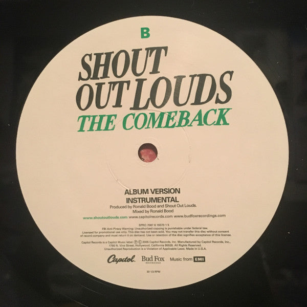 Shout Out Louds : The Comeback (12", Promo)