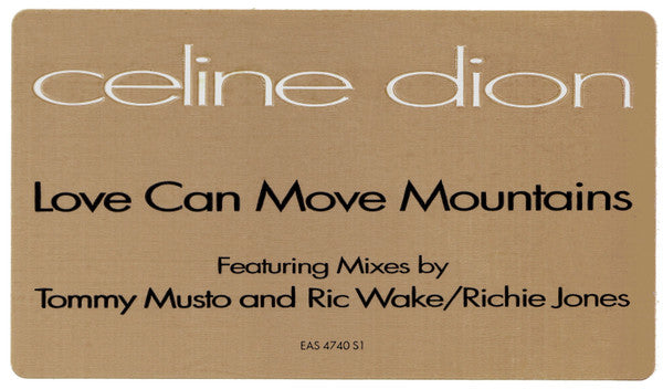 Céline Dion : Love Can Move Mountains (12", Promo)