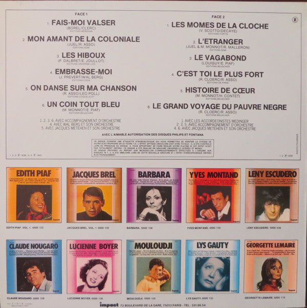 Edith Piaf : Edith Piaf Volume 2 (LP, Comp, RE)