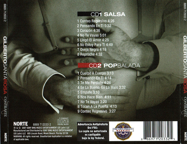 Gilberto Santa Rosa : Contraste (2xCD, Album)