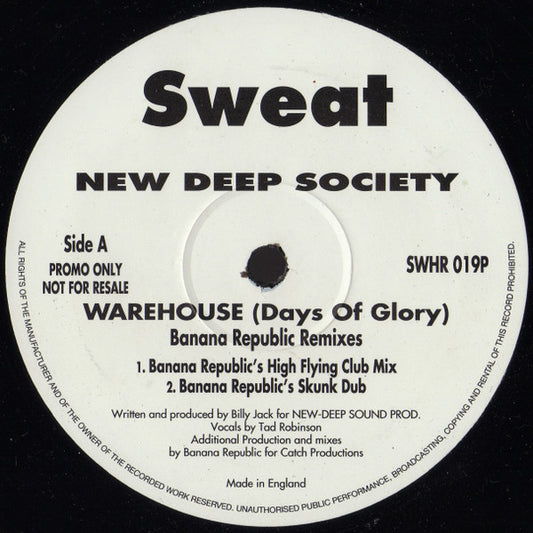 New Deep Society : Warehouse (Days Of Glory) (12", Promo)