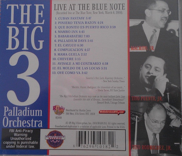 The Big 3 Palladium Orchestra : Performing Live At The Blue Note (CD, Album)