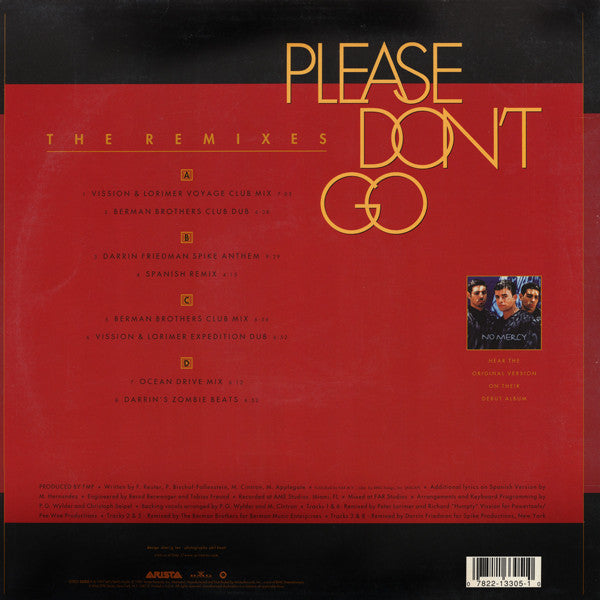 No Mercy : Please Don't Go (Remixes) (2x12", Maxi)