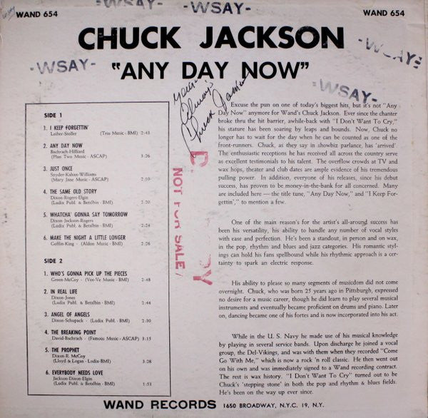 Chuck Jackson : Any Day Now (LP, Album, Mono)