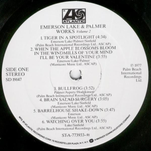 Emerson Lake & Palmer* : Works (Volume 2) (LP, Album, RI,)