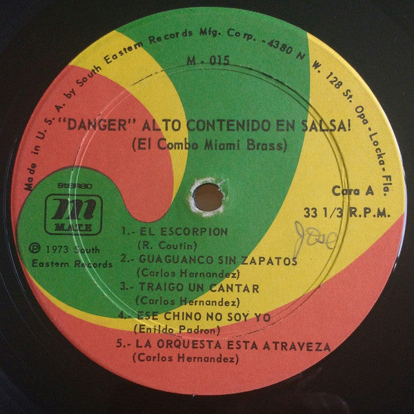 Combo Miami Brass : "Danger" Alto Contenido En Salsa (LP, Album)