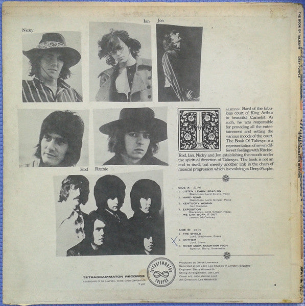 Deep Purple : The Book Of Taliesyn (LP, Album)