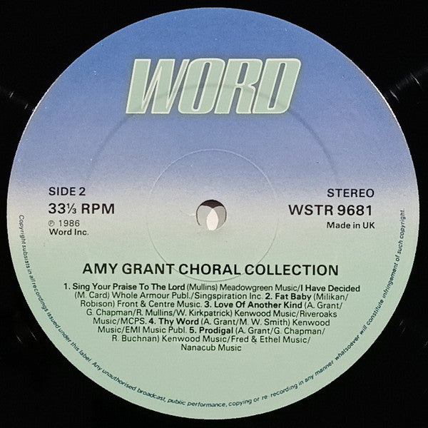 Amy Grant : Choral Collection (LP, Comp)