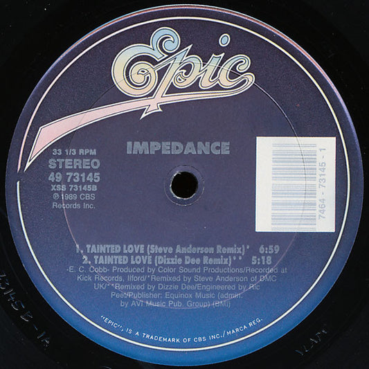 Impedance - Tainted Love vinyl record, 12" (Very Good (VG)) | Lulo Records