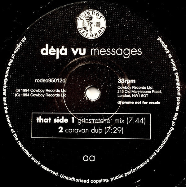Deja Vu : Messages (2x12", Promo)