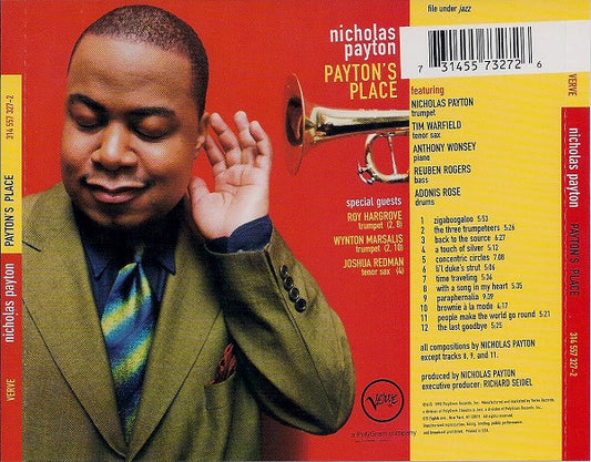 Nicholas Payton - Payton's Place vinyl record, CD (Mint (M)) | Lulo Records