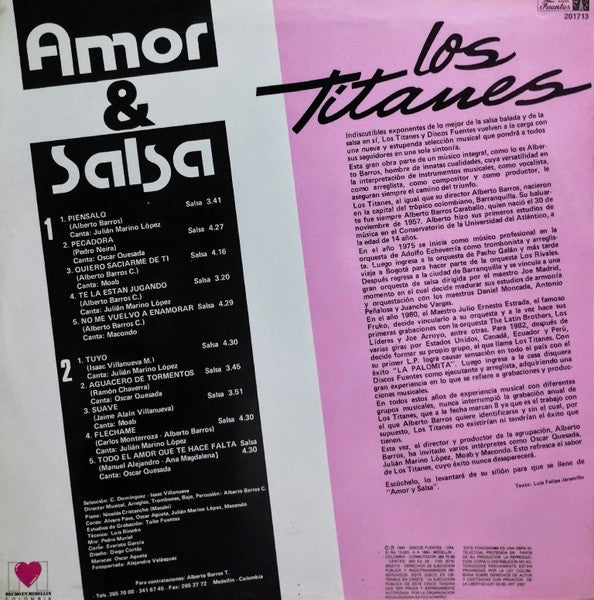 Los Titanes : Amor & Salsa (LP, Album)