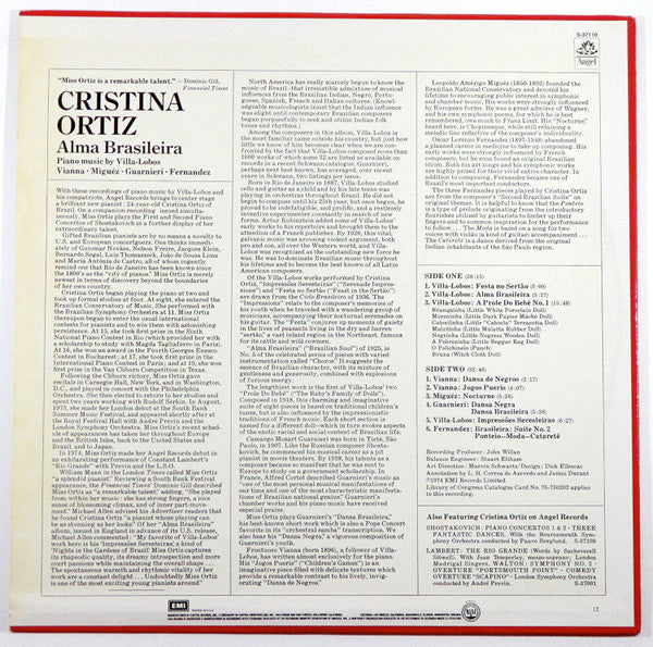 Cristina Ortiz, Heitor Villa-Lobos • Fructuoso Vianna • Leopold Amérigo Miguéz • Mozart Camargo Guarnieri • Oscar Lorenzo Fernández : Alma Brasileira (LP)