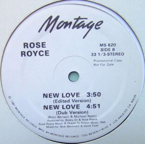 Rose Royce : New Love (12", Promo)