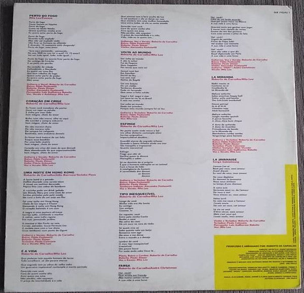Rita Lee & Roberto : Rita Lee E Roberto De Carvalho (LP, Album)