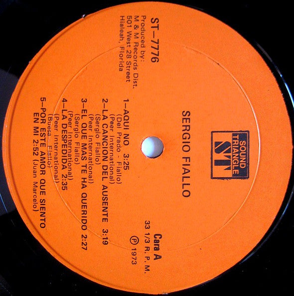 Sergio Fiallo : Sergio Fiallo (LP, Album)