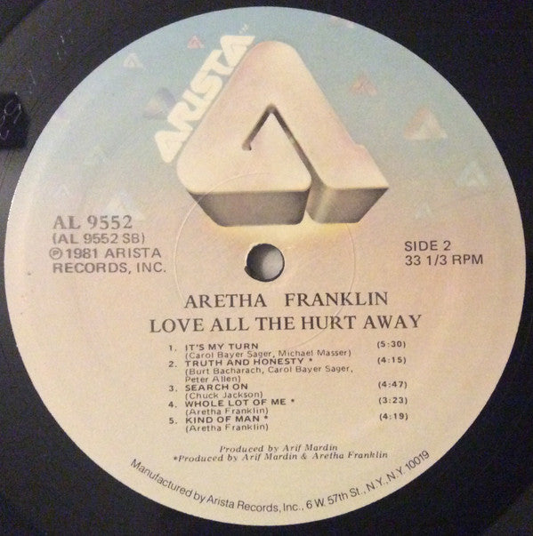 Aretha Franklin : Love All The Hurt Away (LP, Album)