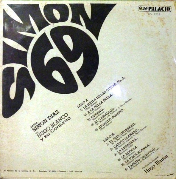 Simon Diaz Con Hugo Blanco Y Su Conjunto : Simón' 69 (LP, Album)