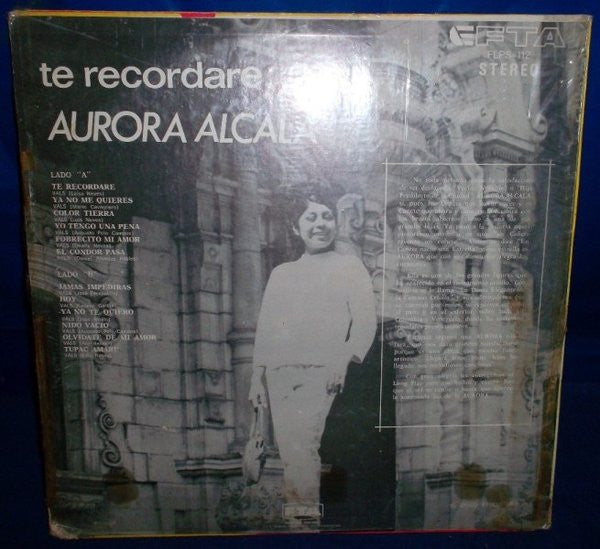 Aurora Alcala : Te Recordare....! (LP, Album)