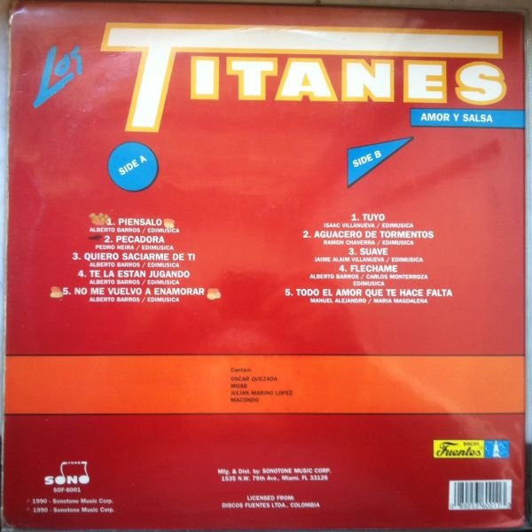 Los Titanes : Amor Y Salsa (LP, Album)