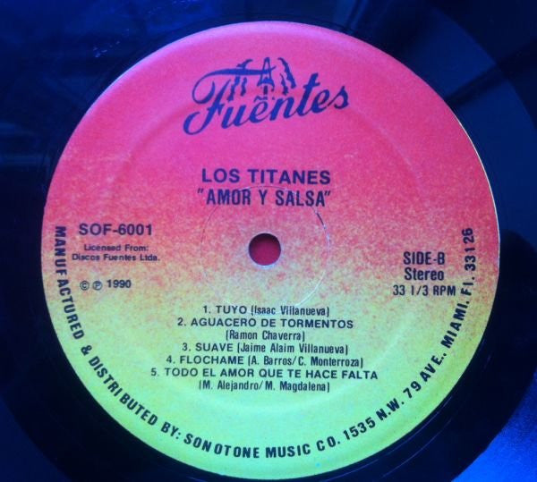 Los Titanes : Amor Y Salsa (LP, Album)