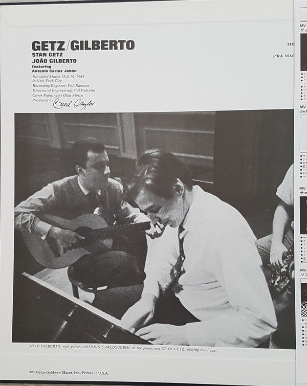 Stan Getz / João Gilberto Featuring Antonio Carlos Jobim : Getz / Gilberto (LP, Album, RE, Gat)