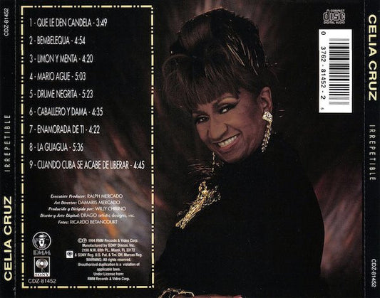 Celia Cruz - Irrepetible vinyl record, CD (Near Mint (NM or M-)) | Lulo Records
