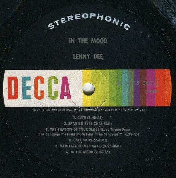 Lenny Dee (2) : In The Mood (LP, Album)