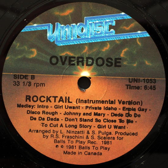 Overdose (6) : Rocktail (12", Mixed)