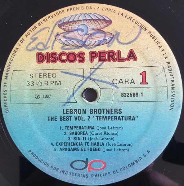 Lebron Brothers : "The Best Vol. 2" Temperatura (LP, Comp)