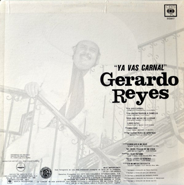 Gerardo Reyes : Ya Vas Carnal (LP, Album)
